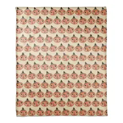 Retro Pumpkin Coral Fleece Blanket