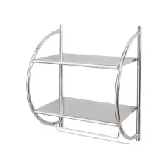 Organize It All 2-Tier Wall Mounted Shelf & Towel Bars