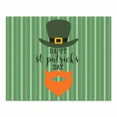 Leprechaun Beard Hat 8" x 10" Tabletop Canvas