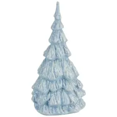 10.5" Blue & White Textured Christmas Tree Tabletop D&eacute;cor
