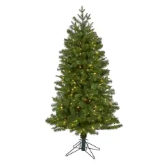 5ft. Pre-Lit Vancouver Spruce Artificial Christmas Tree, Warm White LED Lights