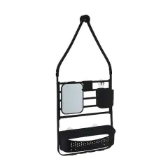 Bath Bliss 28" Deluxe Flex Adjustable Shower Caddy Matte Black