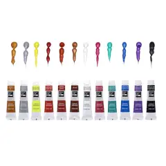 12 Color Metallic Acrylic Paint Set by Artist's Loft&trade; Necessities&trade;