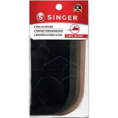 SINGER&reg; Dark Iron-on Twill Patches