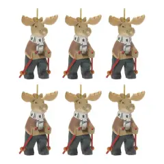 6ct. Moose on Skis Ornament