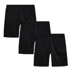 Galaxy by Harvic Boys Active Mesh Basketball Shorts 3 Pack Black