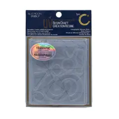 Blue Moon Studio&trade; UV Resin Craft Holographic Basic Shapes Silicone Mold