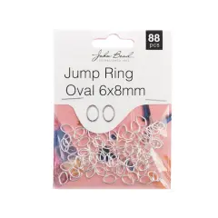 John Bead Must Have Findings 8mm Jump Rings, 88ct. Silver