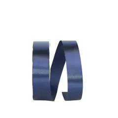 JAM Paper 3/8" x 100yd. Single Face Satin Allure Ribbon Navy