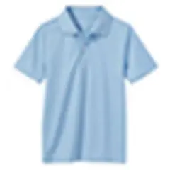 Galaxy by Harvic Boys Moisture Wicking Short Sleeve Polo Shirt Light Blue