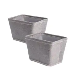 DII&reg; Gray Poly Bin Zig-Zag Stitch Variegated Trapezoid Set