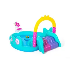 Bestway&reg; H2OGO!&reg; Magical Unicorn Carriage Inflatable Play Pool Center