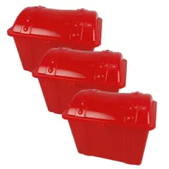 Romanoff 3 Pack Red Jr. Treasure Chest Container