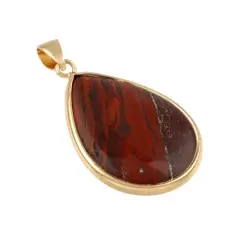 Red Brecciated Jasper Teardrop Pendant by Bead Landing&trade;
