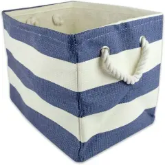 DII&reg; Large Rectangle Stripes Paper Bin Nautical Blue