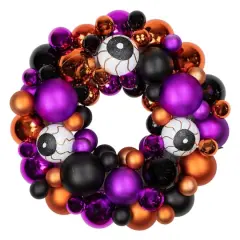 13'' Unlit Shatterproof Ball Ornament Halloween Wreath