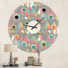 Designart 'Retro Abstract Design V Mid-Century Modern Wall Clock