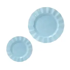 7" & 10" Wavy Rim Plastic Plates, 40ct. by Celebrate It&reg; Blue