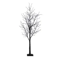 6ft. Pre-Lit LED Black Twig Artificial Halloween Tree