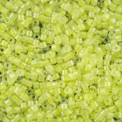 John Bead 11/0 Miyuki Delica Glass Seed Beads, 5g Limeade Luminous Neon
