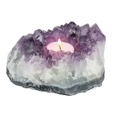 Amethyst Cluster Candle Holder