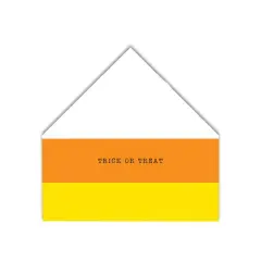 Candy Corn Treat House Shaped Canvas