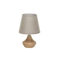 Hello Honey&reg; 10.5" Natural Eucalyptus Wood Table Lamp with Linen Shade