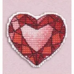 Oven Badge - Heart Cross Stitch Kit
