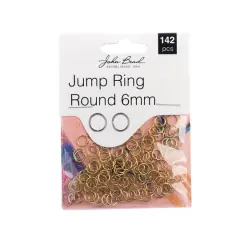 John Bead Must Have Findings 6mm Round Jump Ring, 142ct. Antique Gold