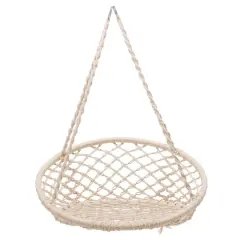 Hello Honey&reg; Hanging Handwoven Cotton Macram&eacute; Chair with Metal Frame