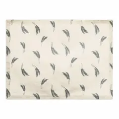 Feather Grass Cotton Twill Placemat Cream/Emerald