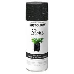 Rust-Oleum&reg; Stone Spray Paint Black Granite