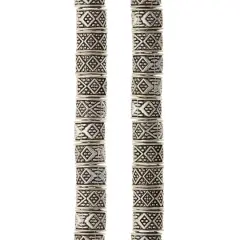 Silver Plated Carved Rondelle Beads, 8mm by Bead Landing&trade;