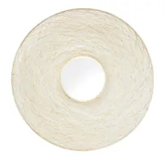 CosmoLiving by Cosmopolitan Gold Iron Contemporary Wall Mirror, 36" x 36" x 5"