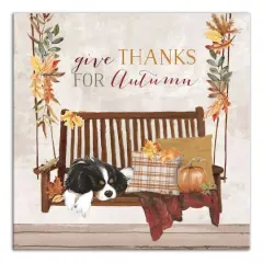 Autumn Porch Swing Canvas Wall Art
