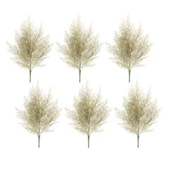 Glittered Green Cedar Sprays, 6ct.