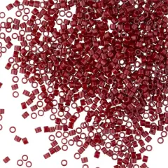 Miyuki Delica Glass Round Seed Beads, 11/0 Cranberry Red