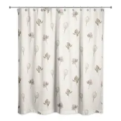 Cottage Florals Shower Curtain Cream