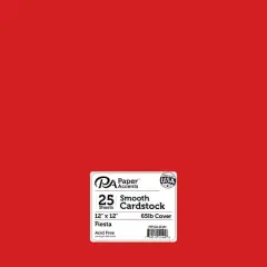 PA Paper&trade; Accents 12" x 12" 65lb. Smooth Cardstock, 25 Sheets Fiesta