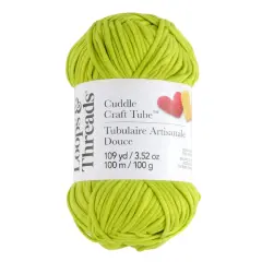 Cuddle Craft Tube&trade; Yarn by Loops & Threads&reg; Glowstick Green