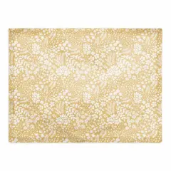 Dainty Floral Cotton Twill Placemat Yellow