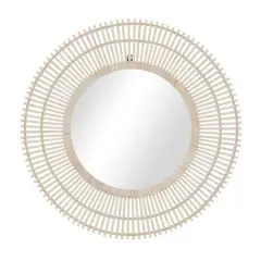 Cream Bohemian Wall Mirror, 36" x 1" x 36"