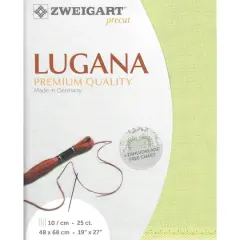 Zweigart&reg; Precut Lugana 25 Count Fabric Lime Green