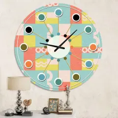 Designart 'Retro Abstract Design Iii Mid-Century Modern Wall Clock