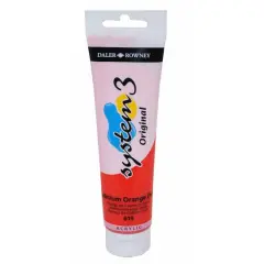 Daler-Rowney&reg; Original System 3 Acrylic, 150mL Cadmium Orange Hue