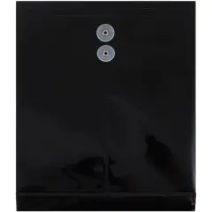 JAM Paper Letter Size Plastic Envelopes with Button & String Tie Closure, 12ct. Black