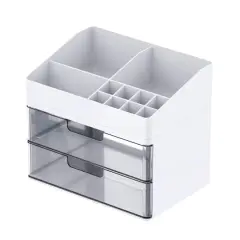 White Storage Organizer with Clear Drawers by Simply Tidy&reg;