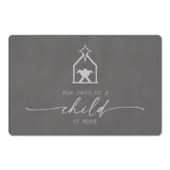 For Unto Us a Child Is Born Floor Mat