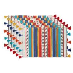 DII&reg; Picante Stripe Tassel Placemats, 6ct.