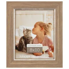 Expressions&trade; 8" x 10" Faux Wood with Silver Inner Frame by Studio D&eacute;cor&reg;
